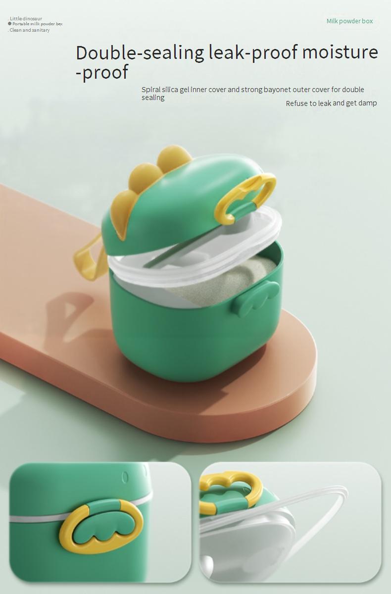 Baby formula container, moisture-proof, large capacity storage jar with divided compartments