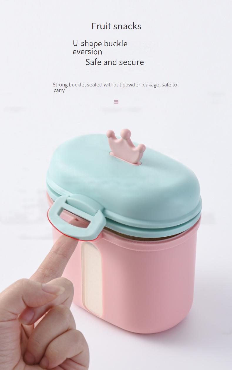 Baby formula container, moisture-proof, large capacity storage jar with divided compartments