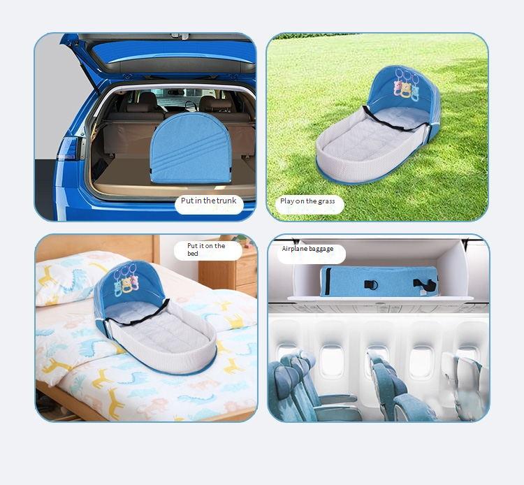 Baby cot Foldable mosquito-proof cot-in-cot Convenient outdoor travel cot