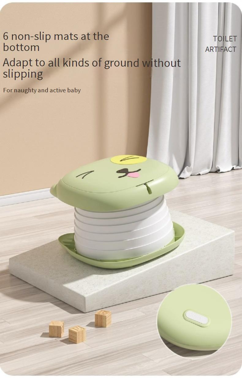 Children's Car-Mounted Folding Toilet Outdoor Camping Emergency Gadget Travel Portable Potty for Kids