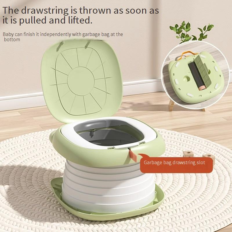 Children's Car-Mounted Folding Toilet Outdoor Camping Emergency Gadget Travel Portable Potty for Kids