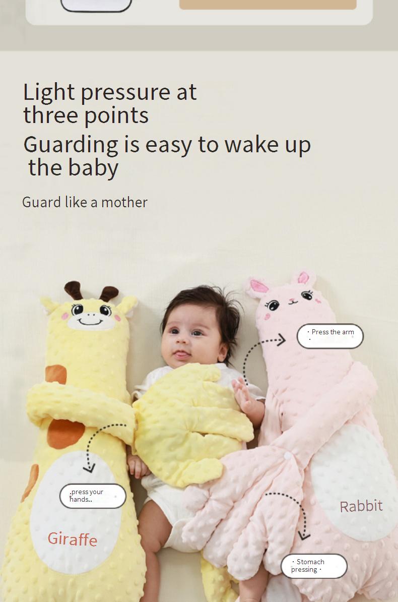 Baby soothing hand pillow for sleeping / Anti-startle hug and patting pillow for comforting sleep