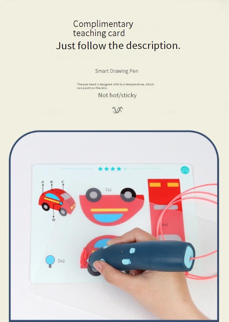 3D-Printed Low-Temperature Wireless Creative Graffiti Children's DIY Painting Pen