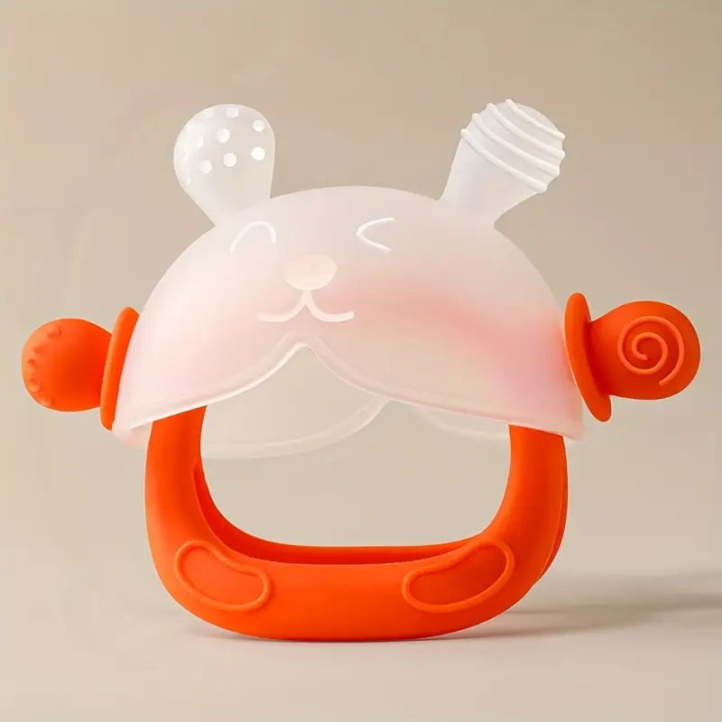 Teething Ring Baby Food-Grade Rabbit Full Set Hand-Washable Liquid Silicone Pacifier Teether Toy