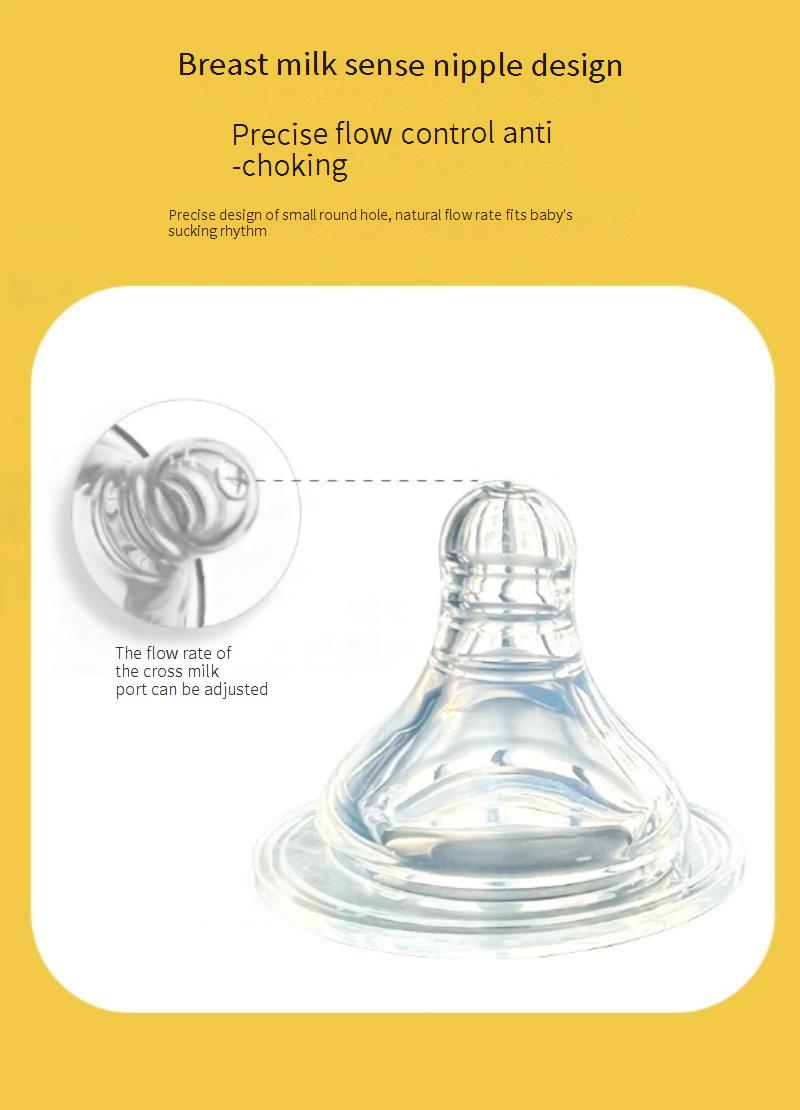 Best-selling hands-free feeding bottle, wide-mouth design, made of PP material, 300ml capacity