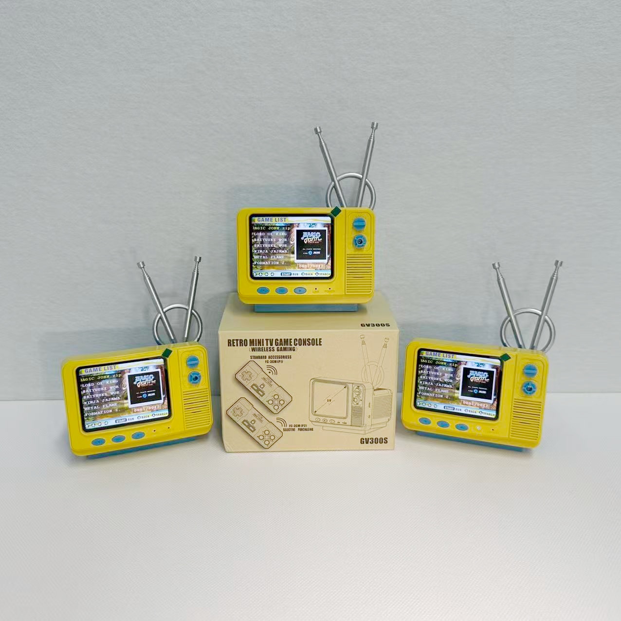 Retro Vintage Bookshelf TV Game Console
