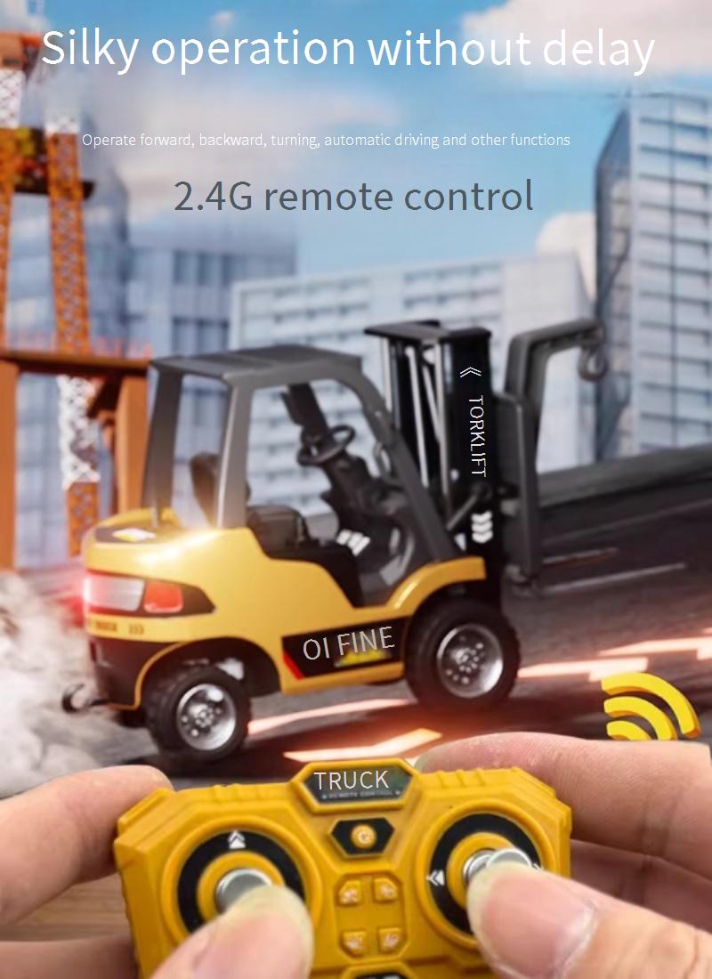 Mini Desktop Alloy Remote-Controlled Forklift