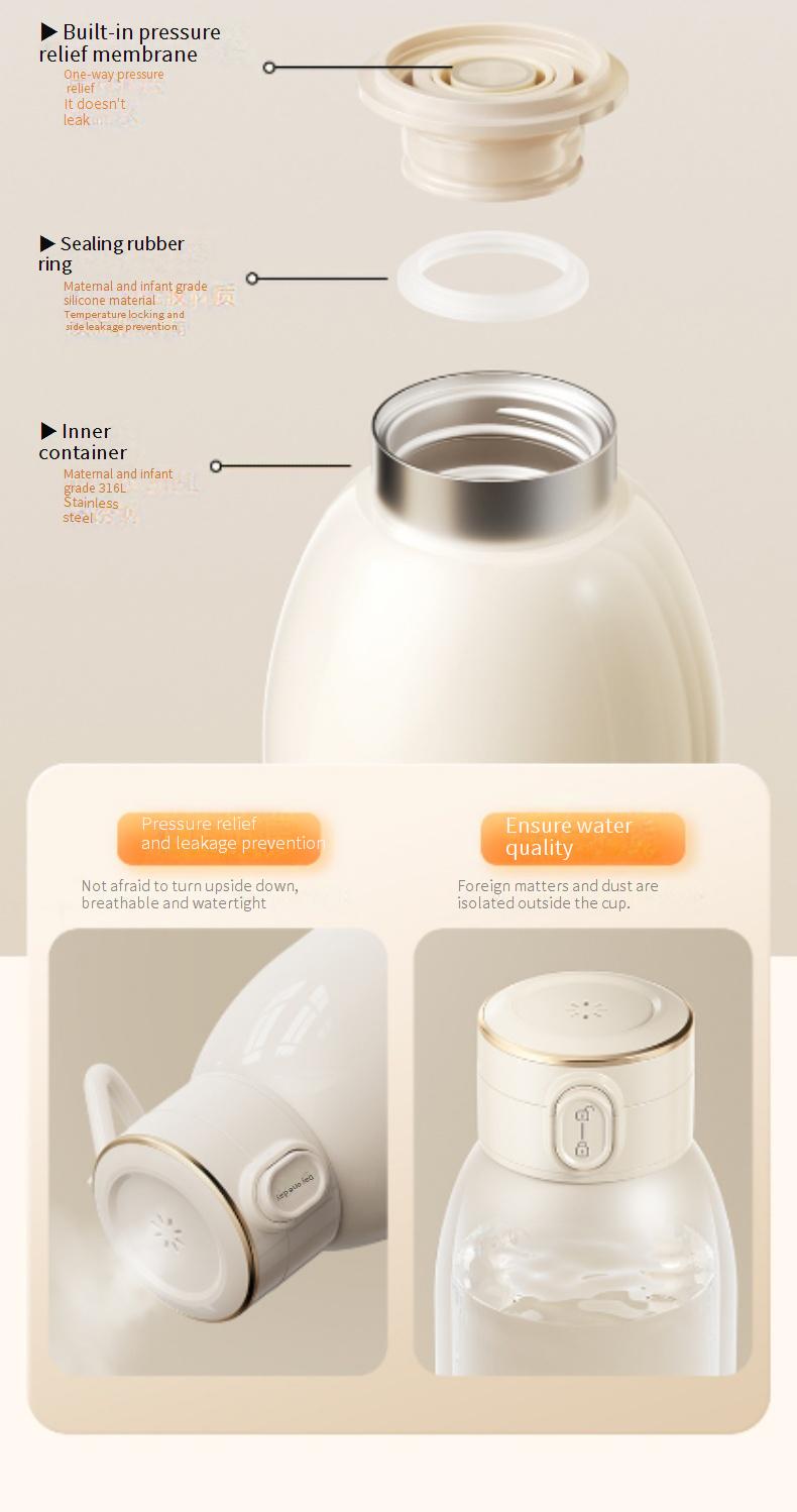 Portable Baby Bottle Warmer for Home and Travel - Fast Heating Milk and Water - Long Battery Life & Fast