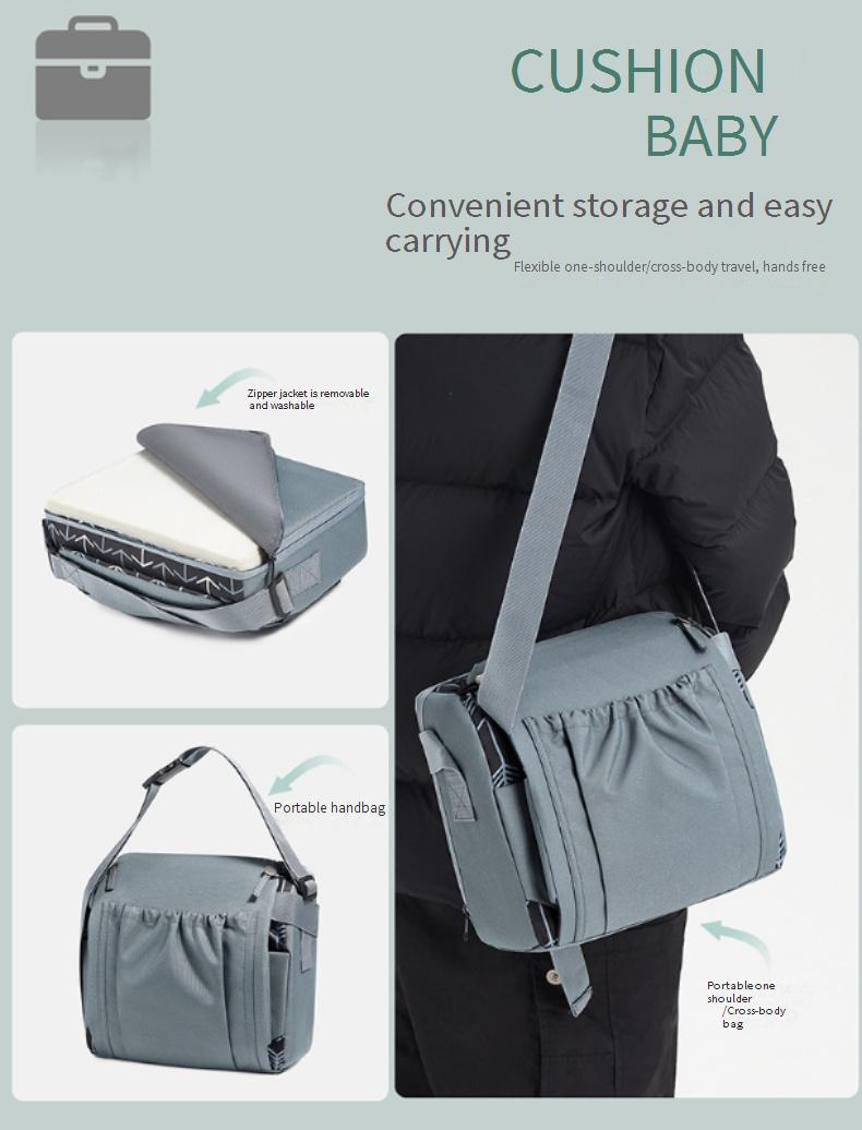 Portable folding child seat booster cushion, baby high chair booster seat cushion