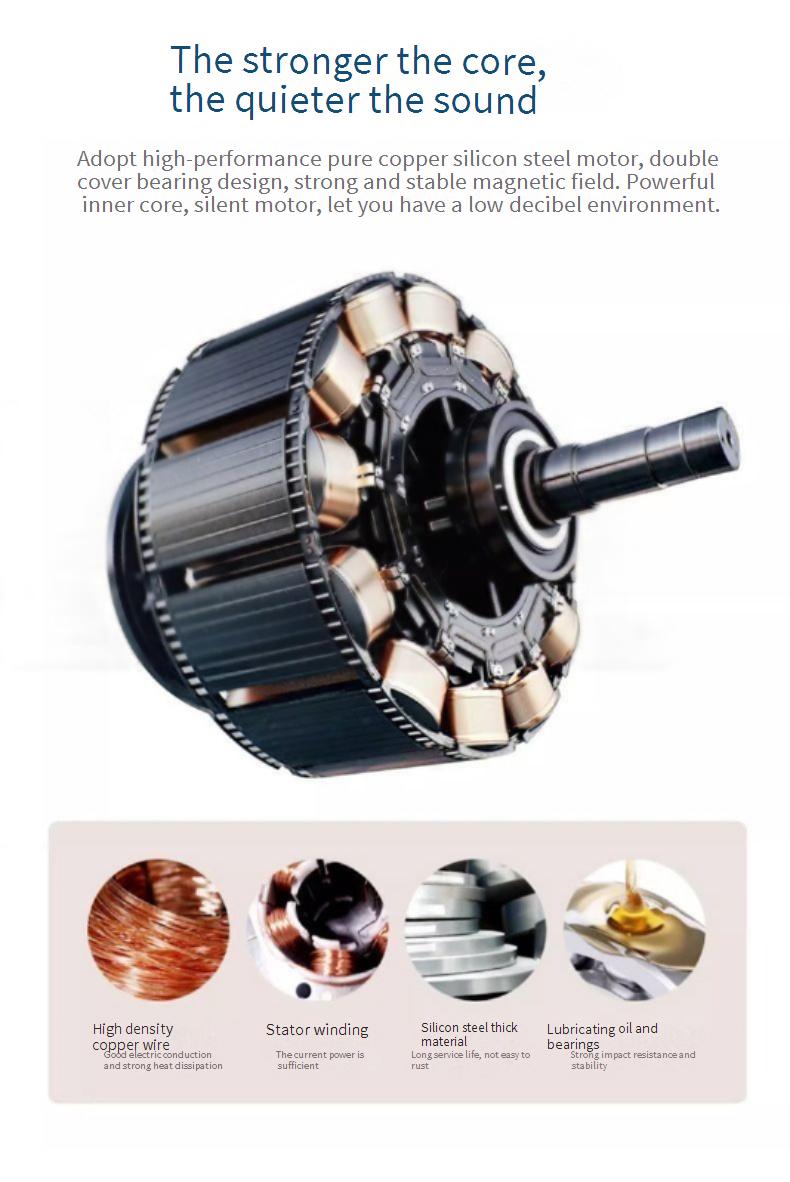 2-in-1 LED bladeless ceiling fan light with remote control, E27 lamp holder, and concealed fan blades