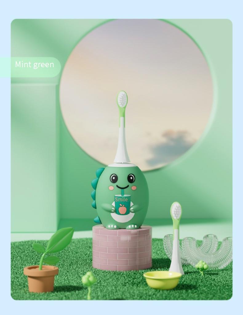 U-shaped electric toothbrush for children, rechargeable, suitable for 2-6-12 year old babies/kids