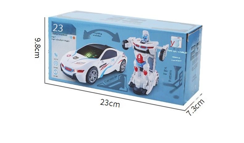 Transforming Rotating Robot Children's Toy Sound and Light Car