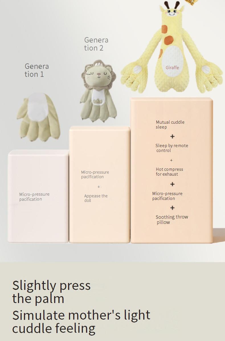 Baby soothing hand pillow for sleeping / Anti-startle hug and patting pillow for comforting sleep