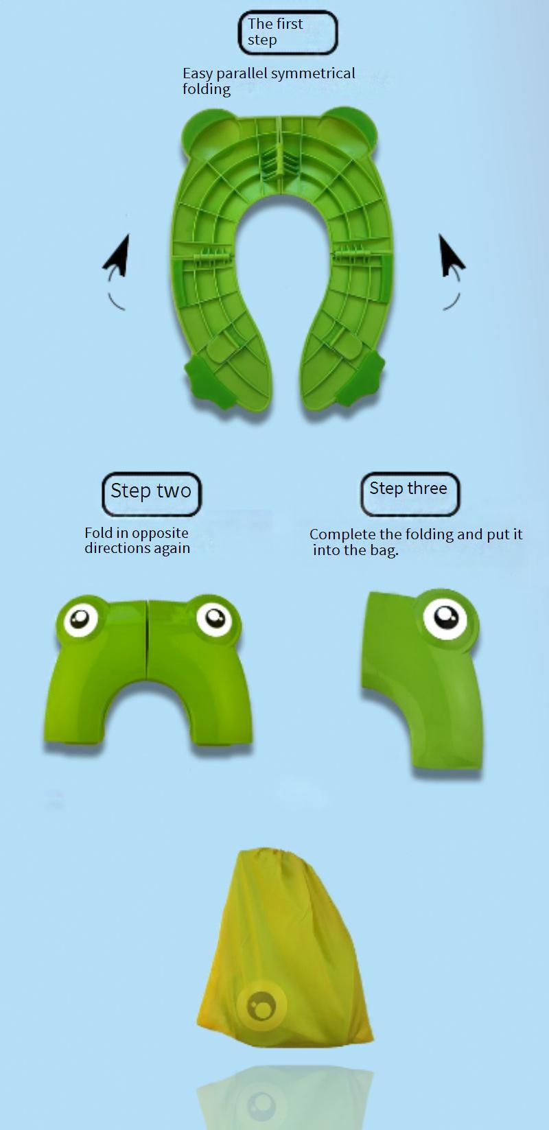 Foldable toilet seat cover, portable travel toilet seat cushion for children