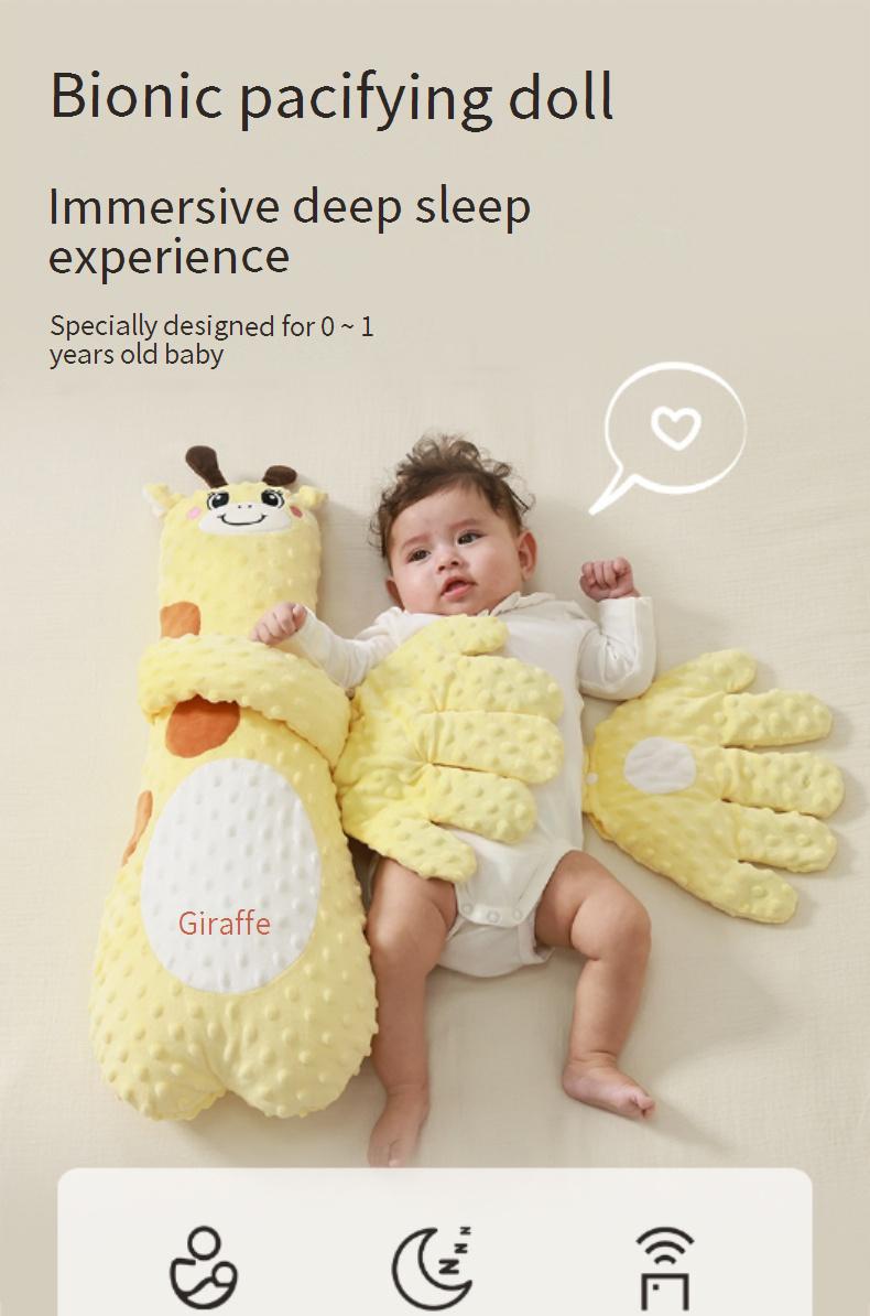 Baby soothing hand pillow for sleeping / Anti-startle hug and patting pillow for comforting sleep