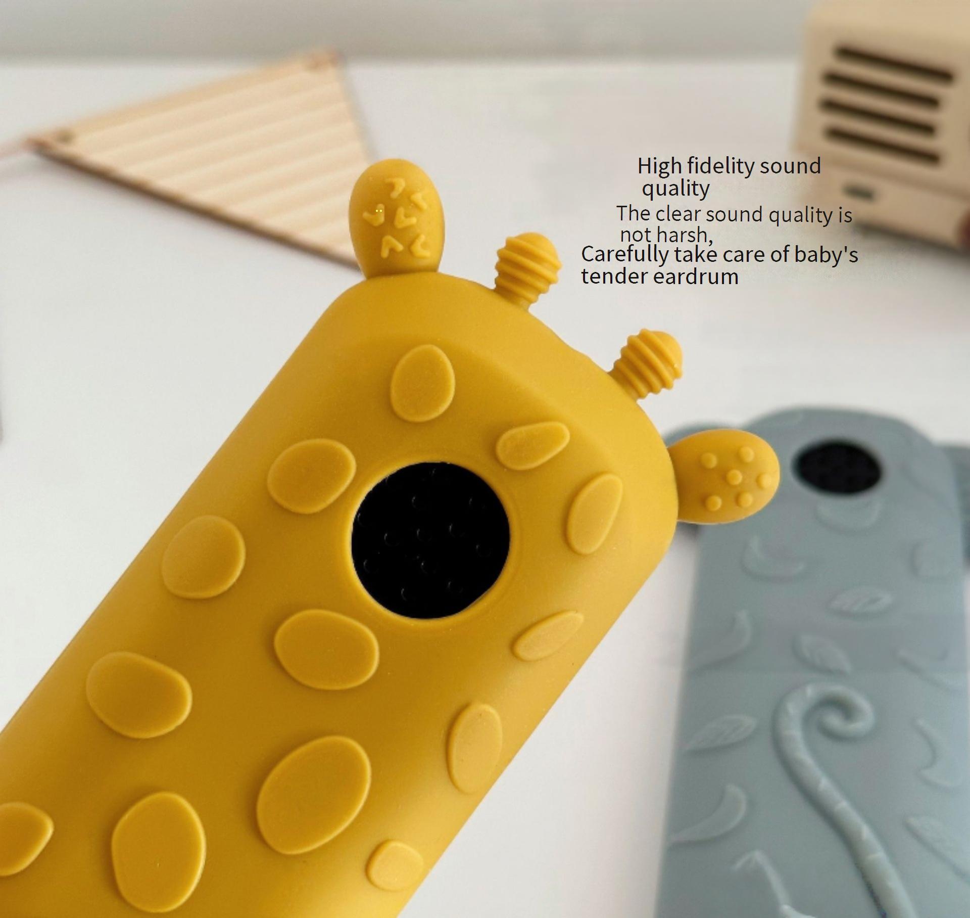 A simulated TV remote control that supports early childhood education in English, French, and Spanish