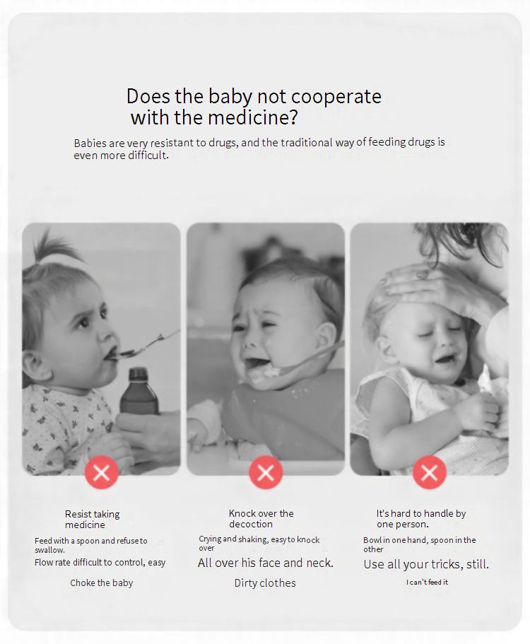 Anti-choking dropper-style medicine dispenser for children, specially designed for newborns