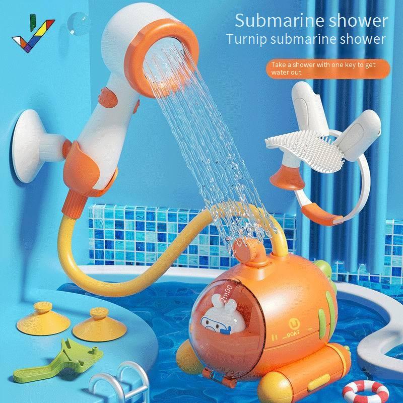 Electric shower head toy, summer water play duck baby spray shower head
