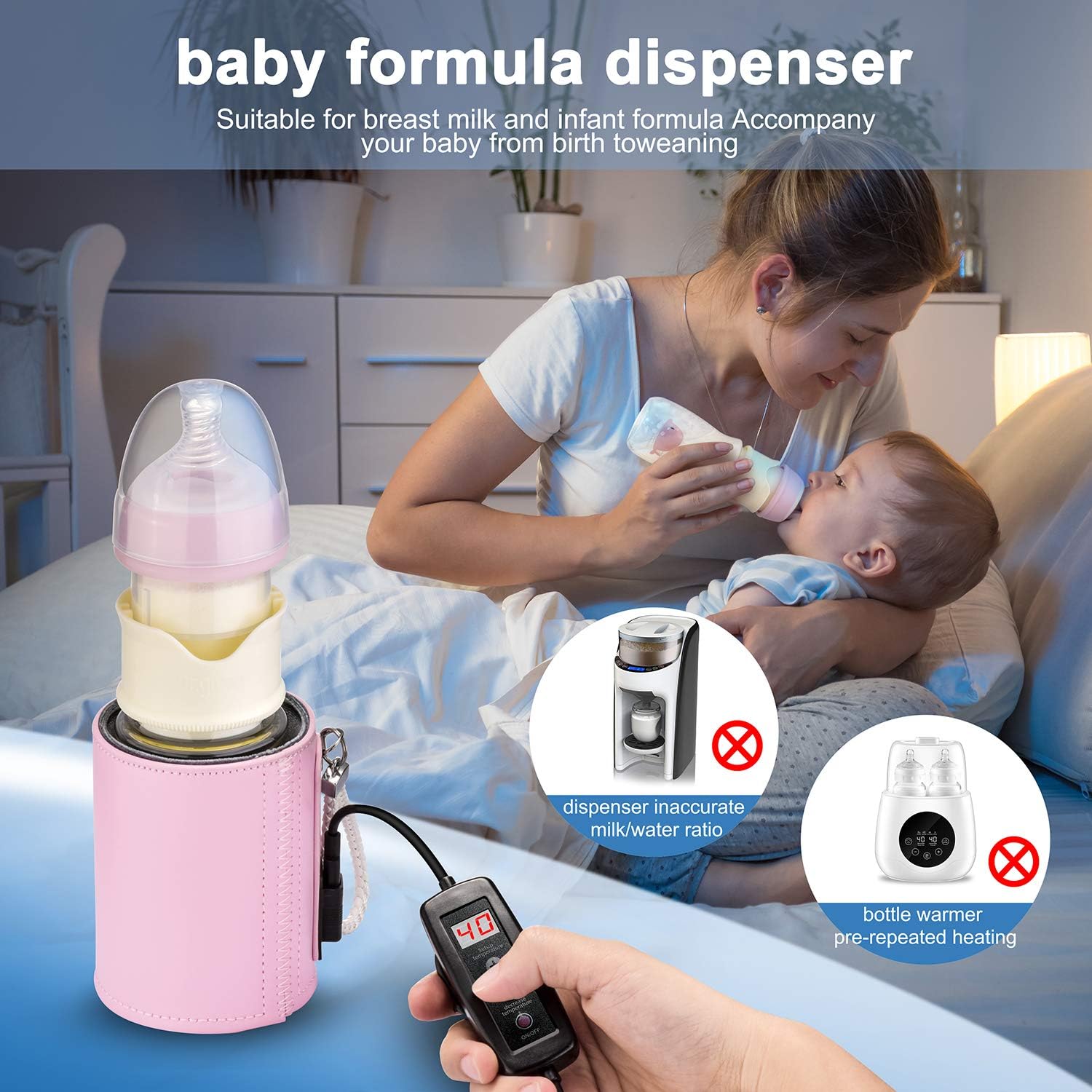 USB Insulation Baby Bottle Warmer Three Materials of