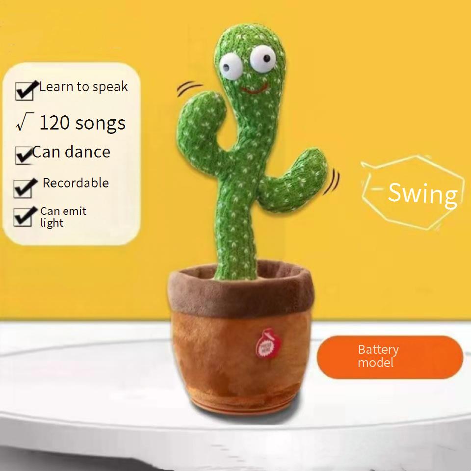 Interactive Dancing Cactus Plush Toy