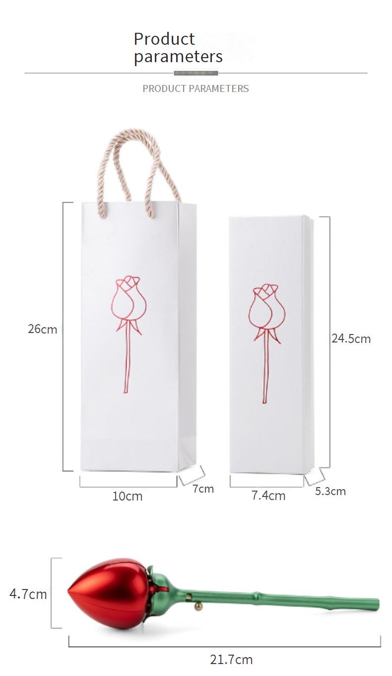 Rose gift box automatic jewelry box, Valentine's Day gift, ring and pendant jewelry box