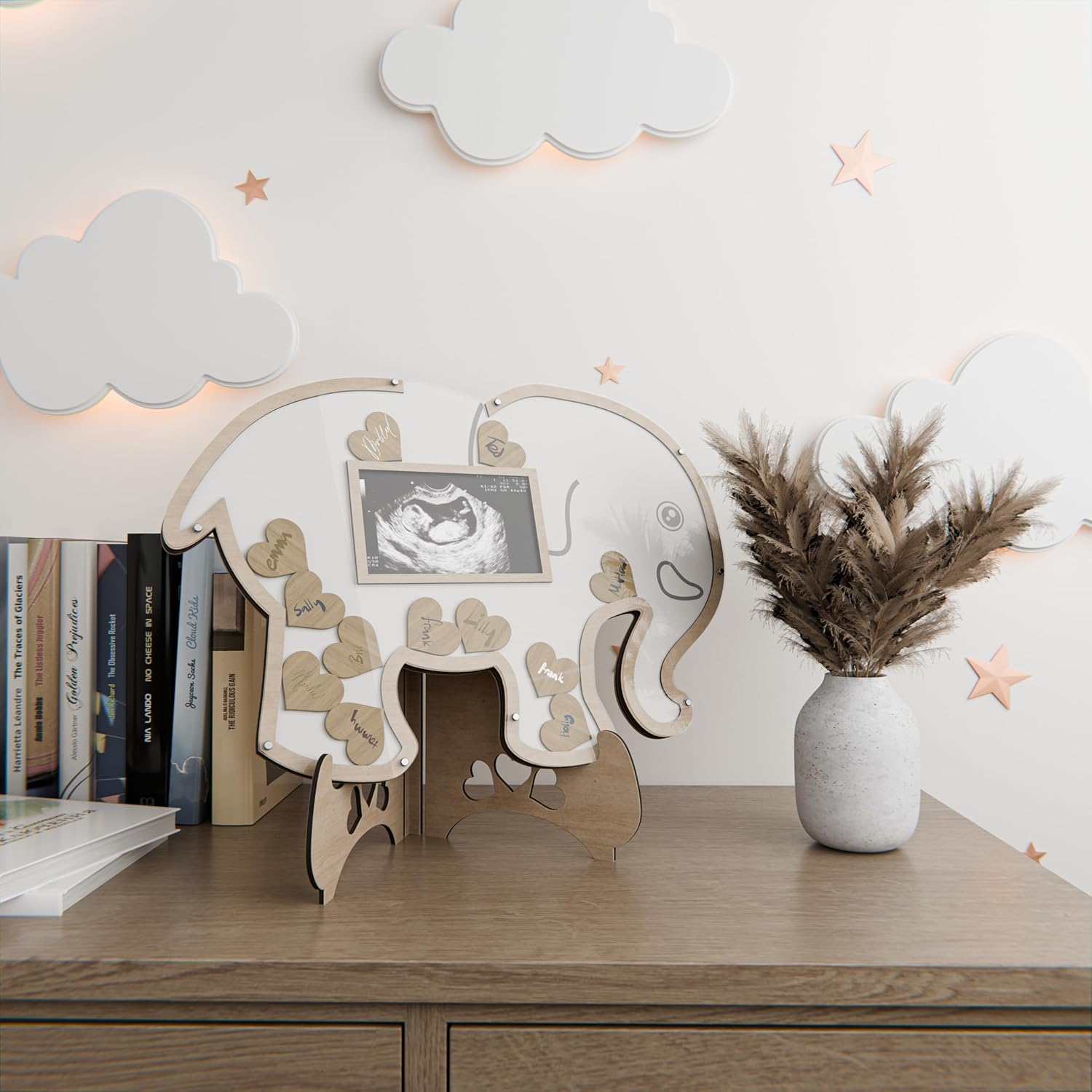 Elephant/Bear themed baby shower guest book decorations