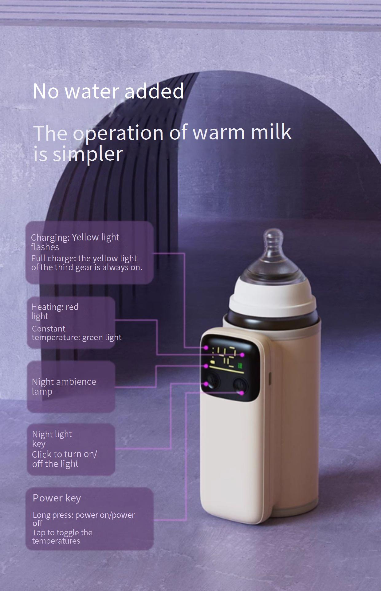 Portable Bottle Warmer: Rechargeable Milk Warmer