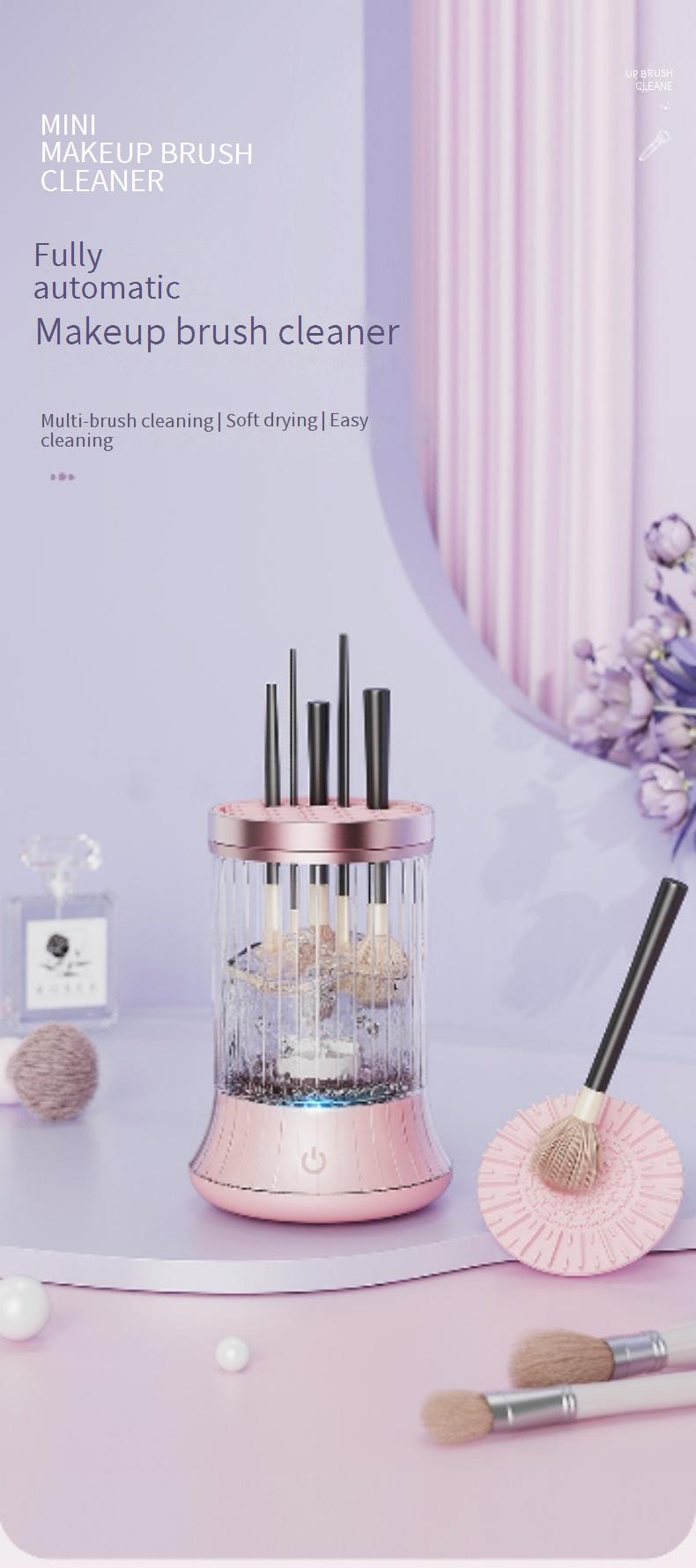 Multifunctional makeup brush cleaner