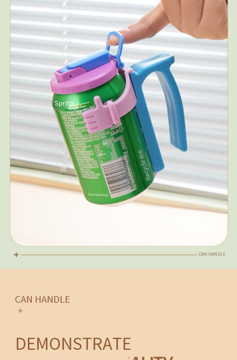 Can holder with spill-proof lid and straw