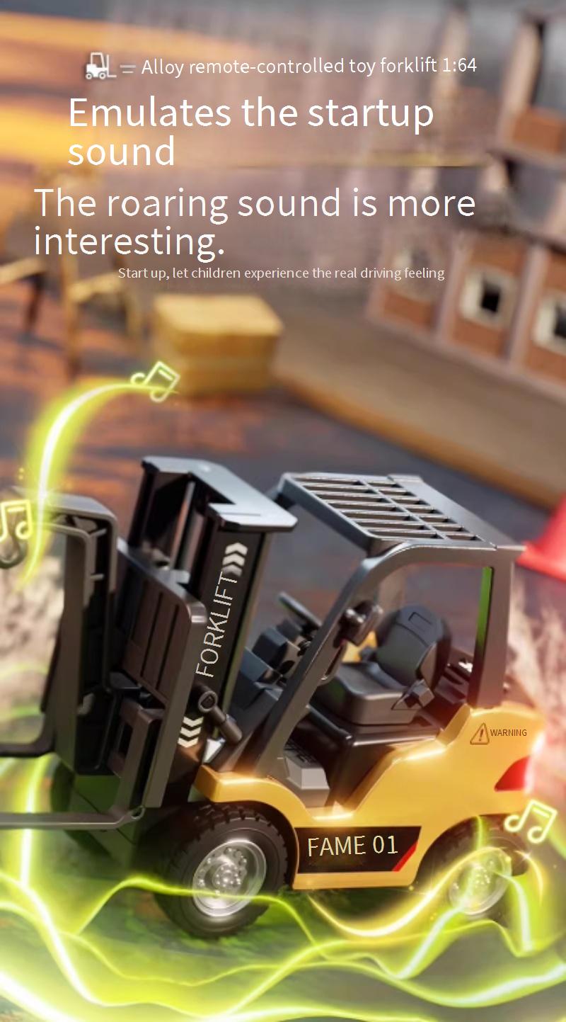 Mini Desktop Alloy Remote-Controlled Forklift