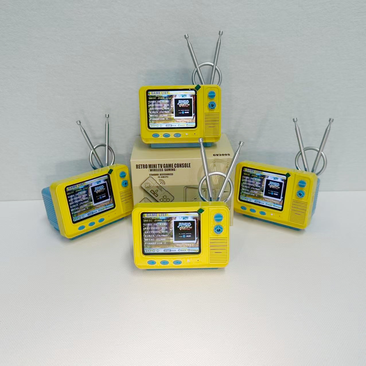Retro Vintage Bookshelf TV Game Console