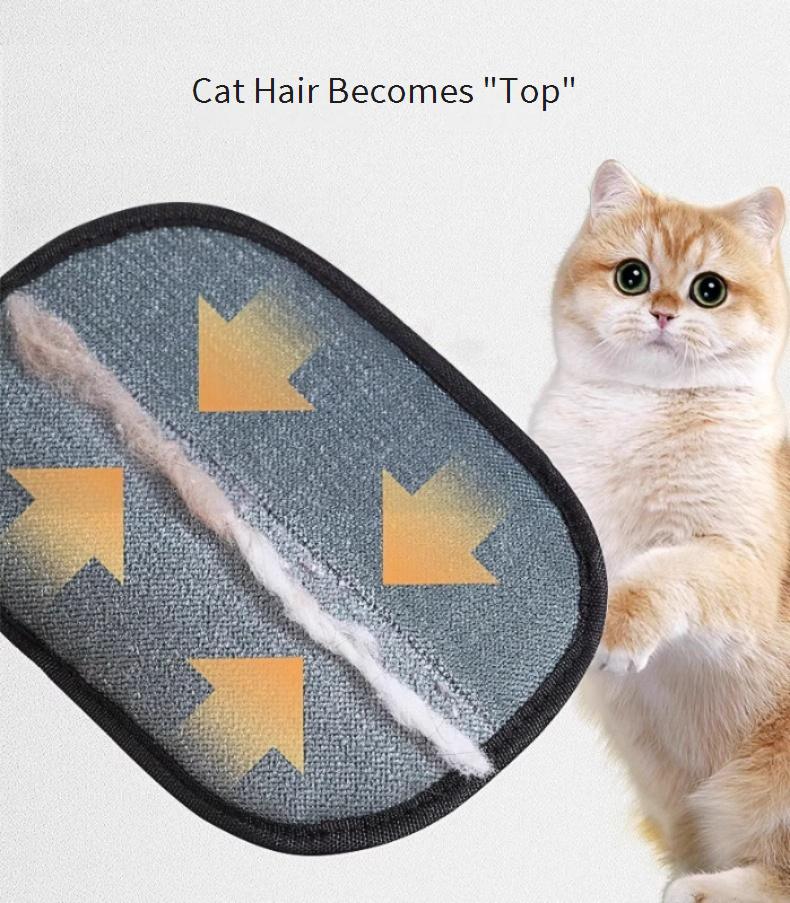 Pet static electricity hair removal gloves, cat hair cleaner