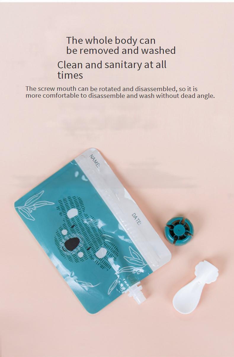 Silicone Baby Feeding Puree Spoon Suction Bag Spoon Head Replacement Spoon for Fruit and Vegetable Puree Bags