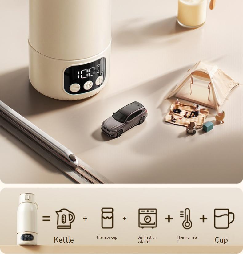 Portable Baby Bottle Warmer for Home and Travel - Fast Heating Milk and Water - Long Battery Life & Fast