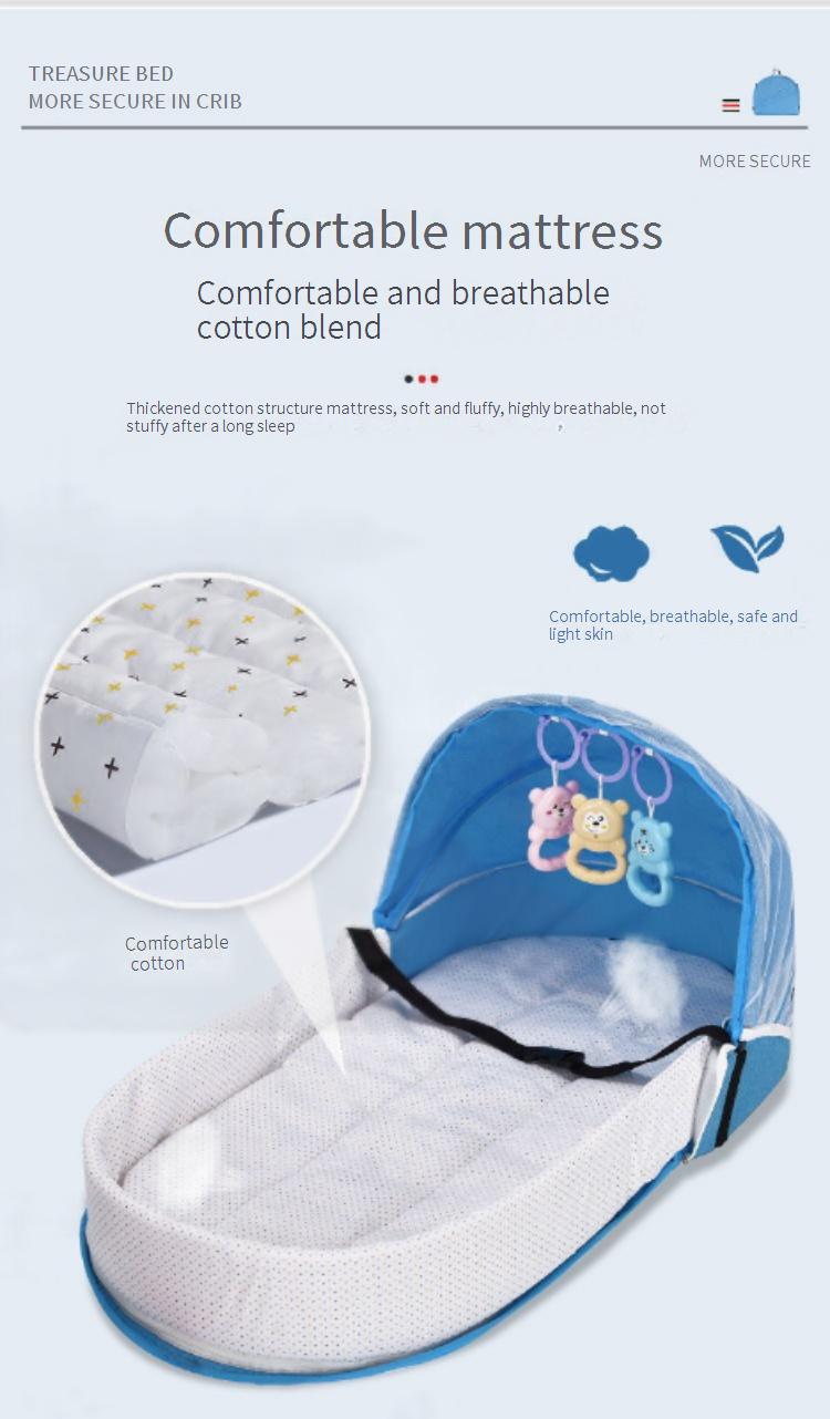 Baby cot Foldable mosquito-proof cot-in-cot Convenient outdoor travel cot