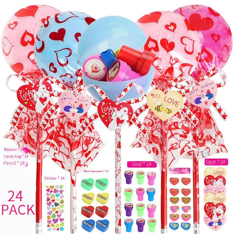 Valentine's Day Toy and Gift Set for Children's Classroom Party Exchange
