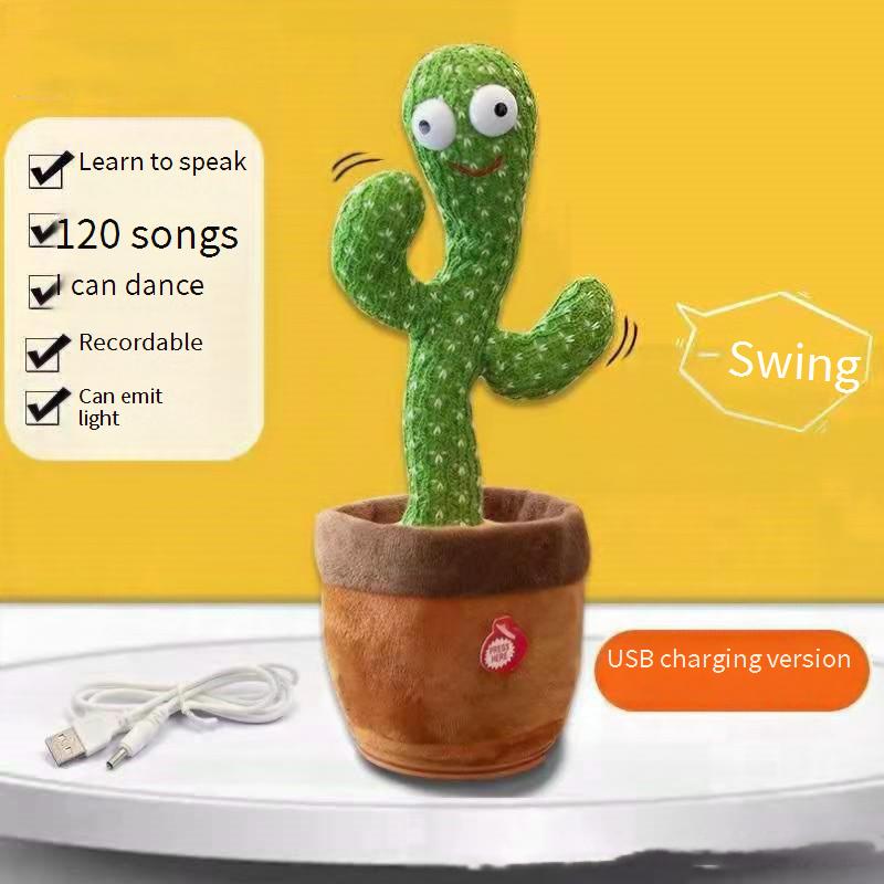 Interactive Dancing Cactus Plush Toy