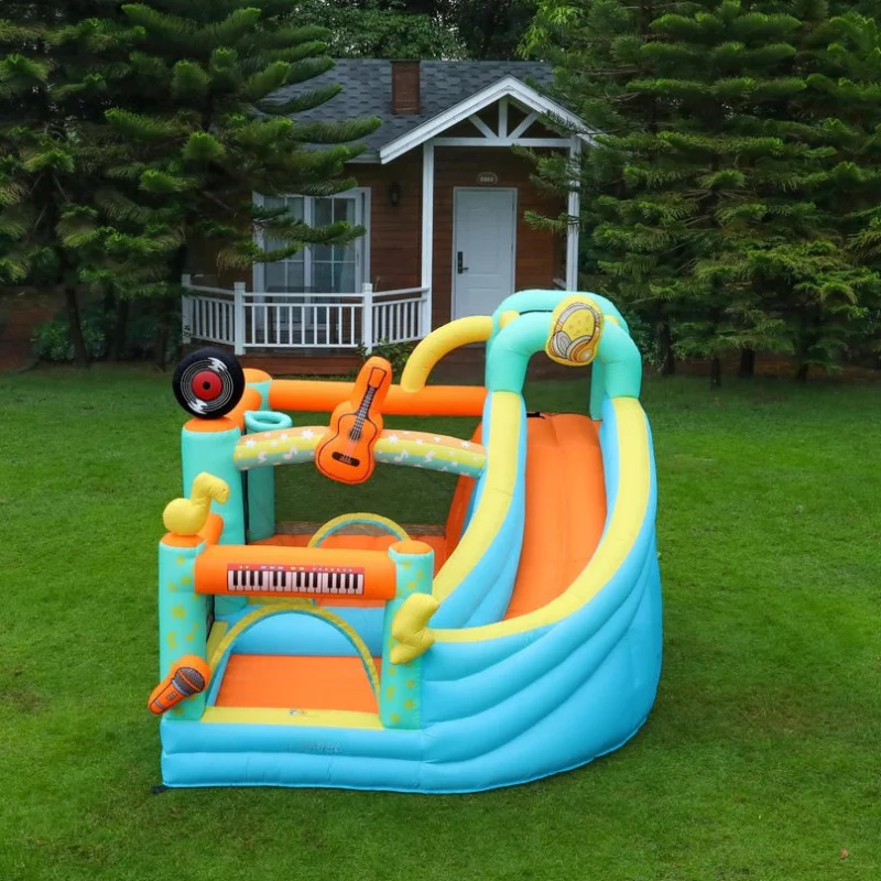Fun Inflatable Slide Durable Trampoline Indoor/Outdoor Oxford Cloth Castle