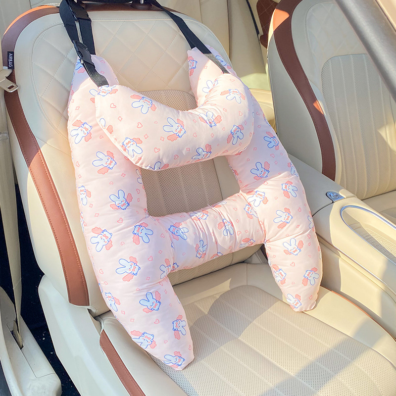 Children's car seat portable safety pillow and shoulder protection pad