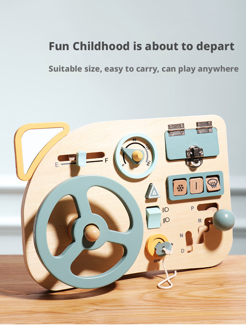 Montessori Early Learning Steering Wheel Activity Board