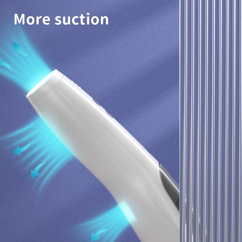 Newborn haircut. Automatic hair suction