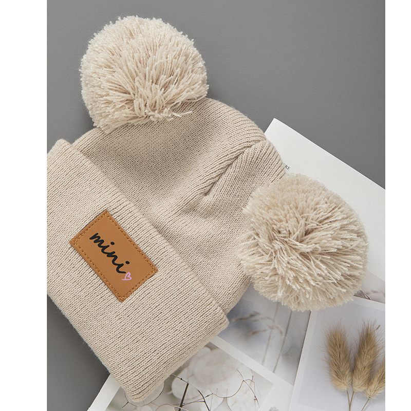 Children's plush knitted hat