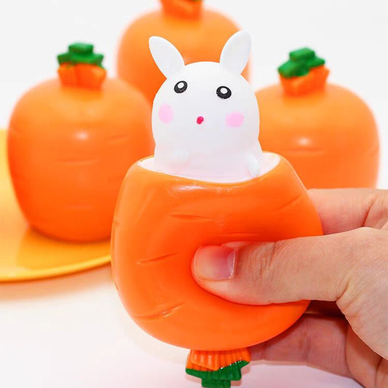 Carrot Pinch-and-Squeeze Toy