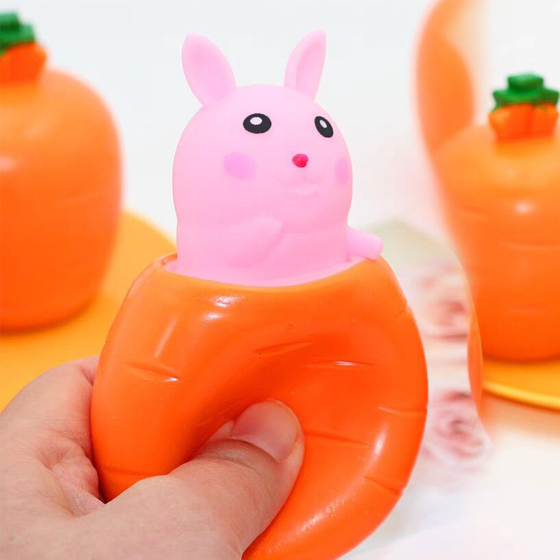 Carrot Pinch-and-Squeeze Toy