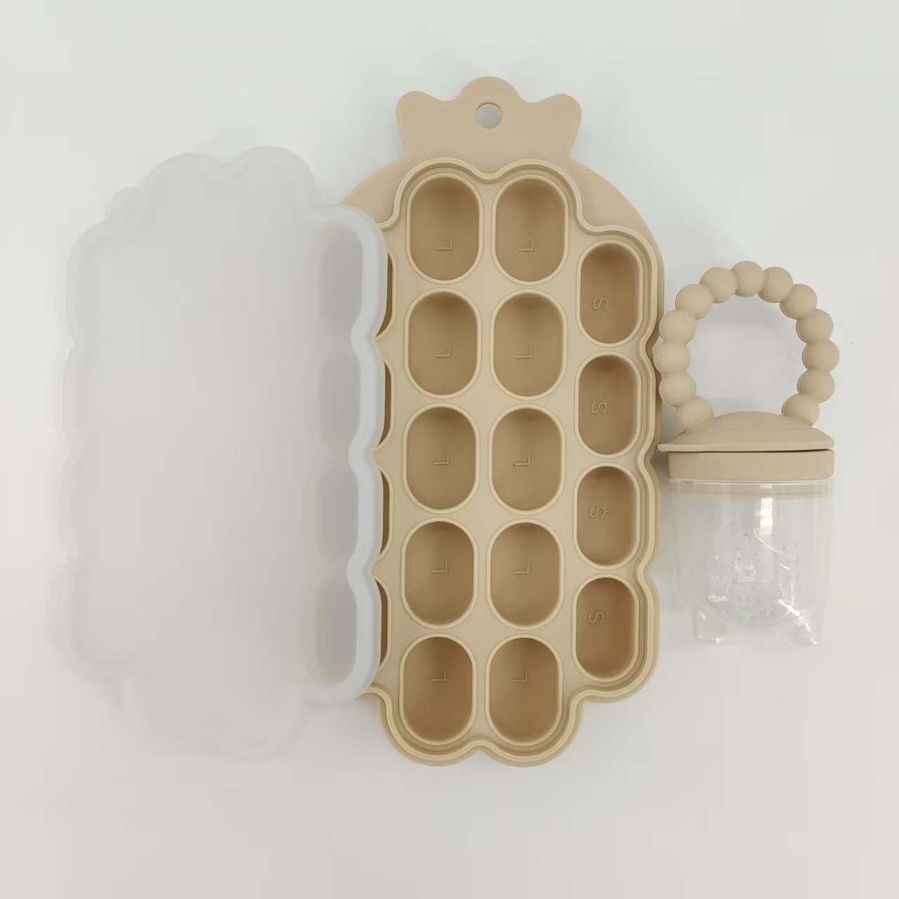 Silicone Baby Food Tray and Ice Cube Mould
