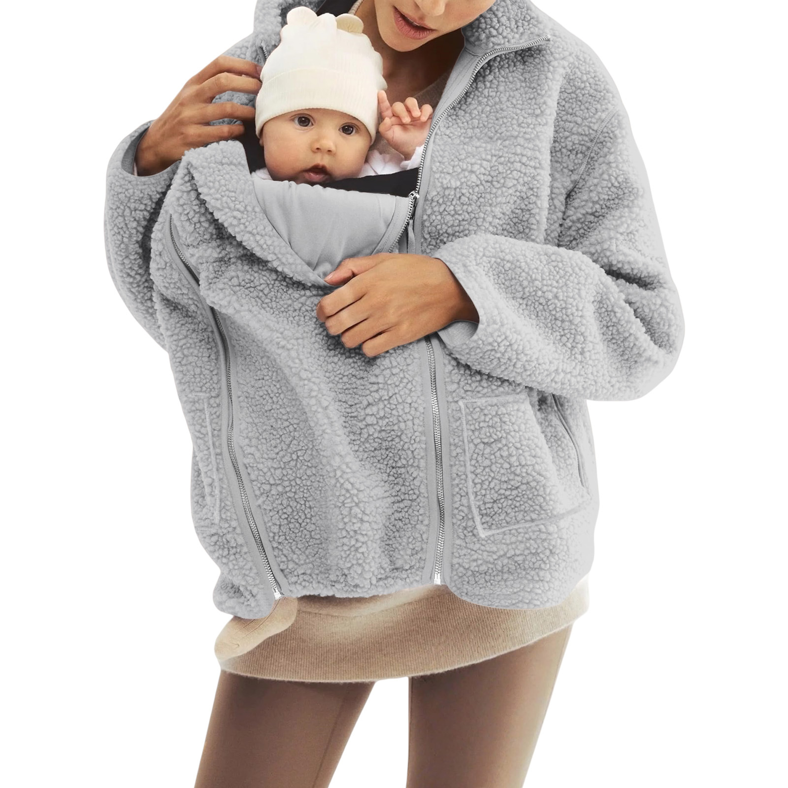 Thickened, warm winter clothing / Baby carrier jacket