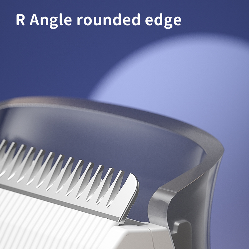 Newborn haircut. Automatic hair suction