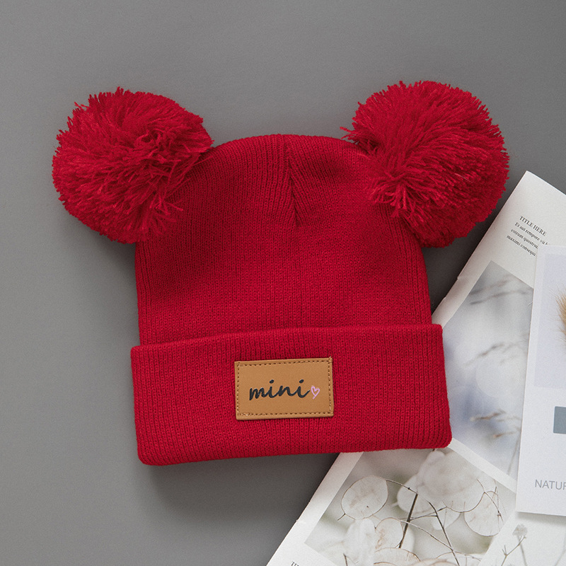 Children's plush knitted hat