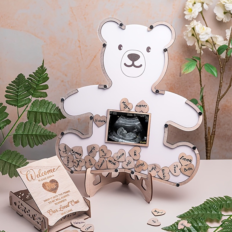 Elephant/Bear themed baby shower guest book decorations