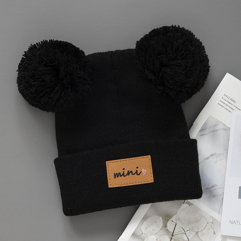 Children's plush knitted hat